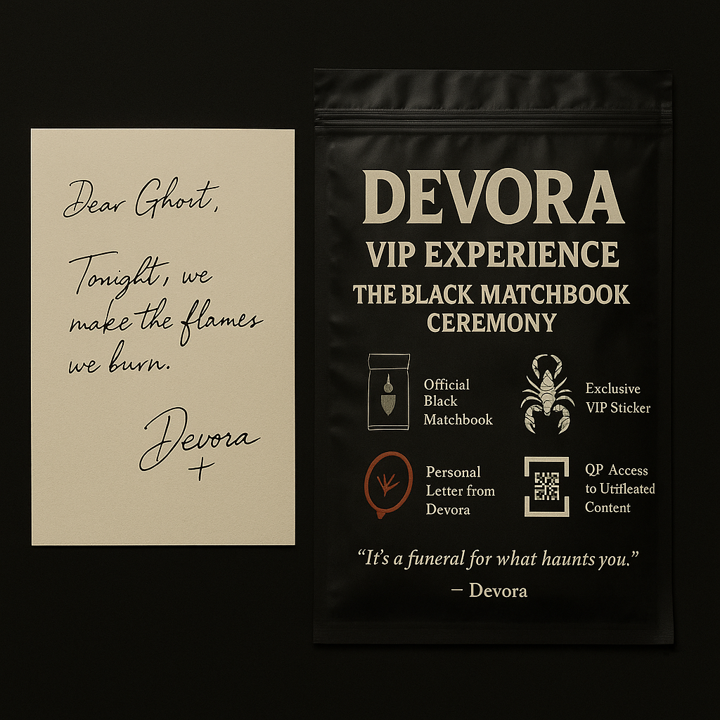 11/6/2025 Reading Devora's VIP Black Matchbook